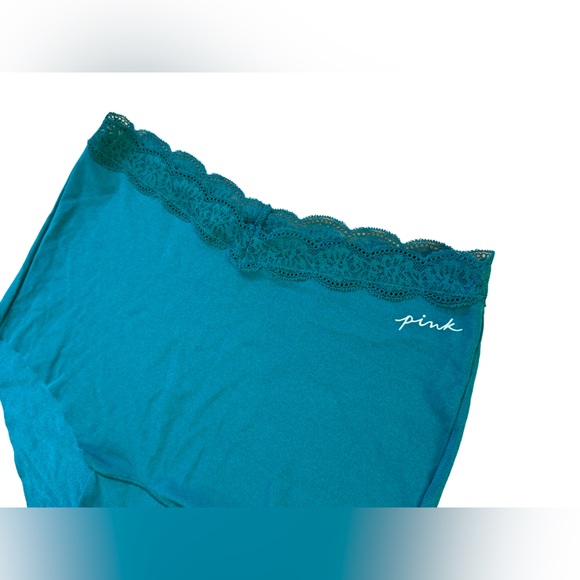PINK No-Show Lace-Trim Boyshort Panty Green NWT - Picture 7 of 9